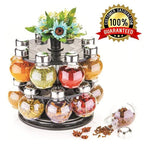 069 Multipurpose Revolving Plastic Spice Rack Set (16pcs)