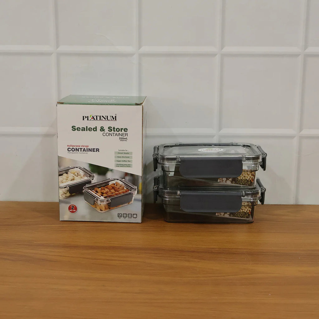 Airtight Sealed Food Storage Container Set (2 Pc Set 350 Ml Approx)