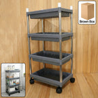 4-layer Rolling Storage Cart With Wheels Set